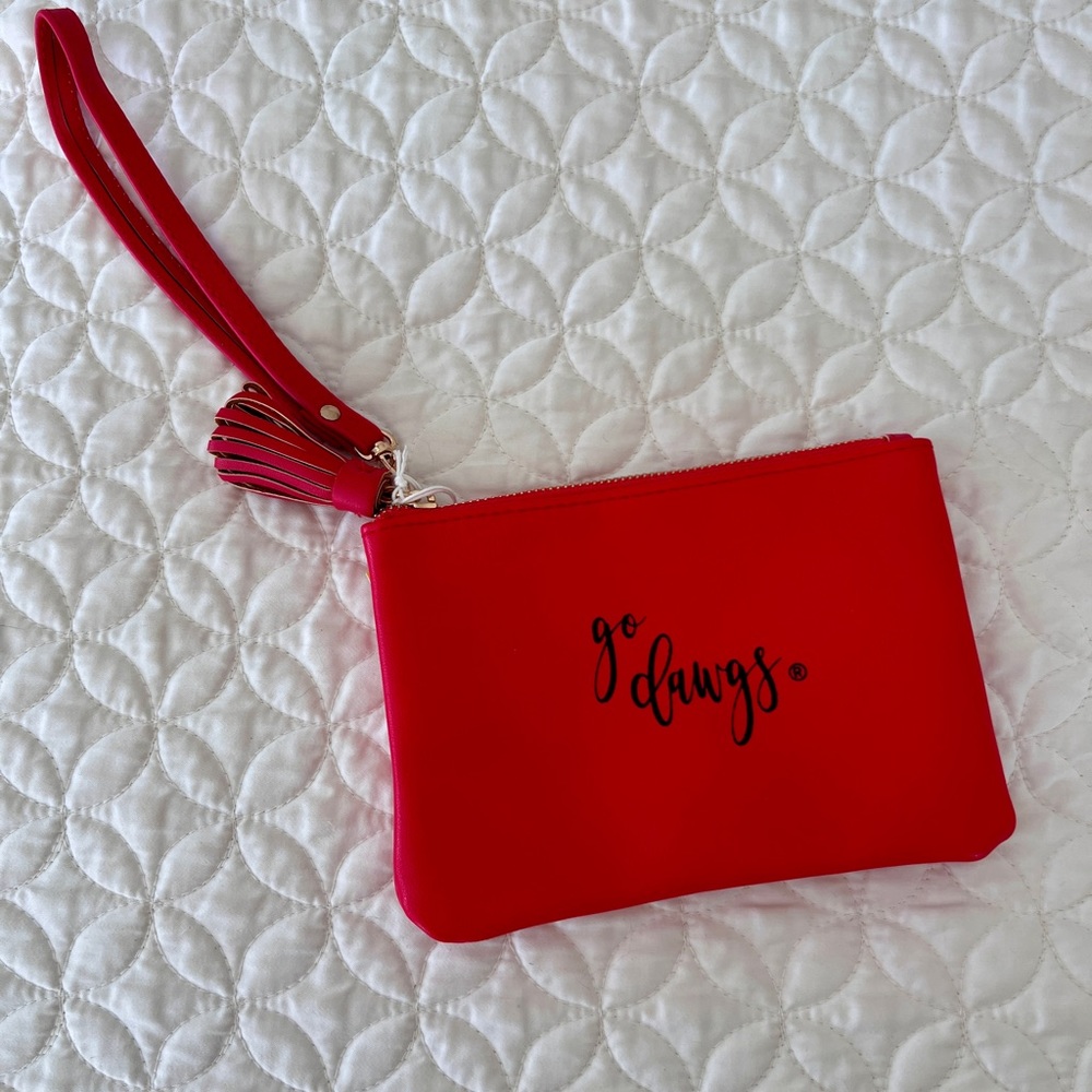 NEW UGA Georgia Go DAWGS Red Jen Wristlet: 4.5” by 5.5” Stadium approved - Picture 6 of 6